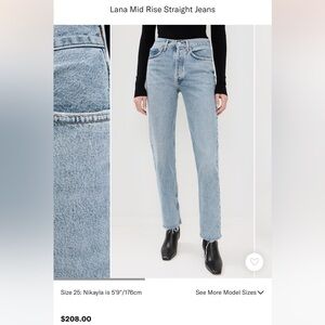 AGOLDE Lana Mid Rise Straight Jeans